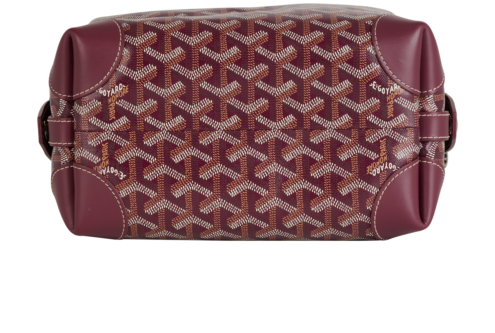 Goyard Bowling 25 Toiletry Bag, &pound;895, Accessories, Burgundy, Canvas, Top view